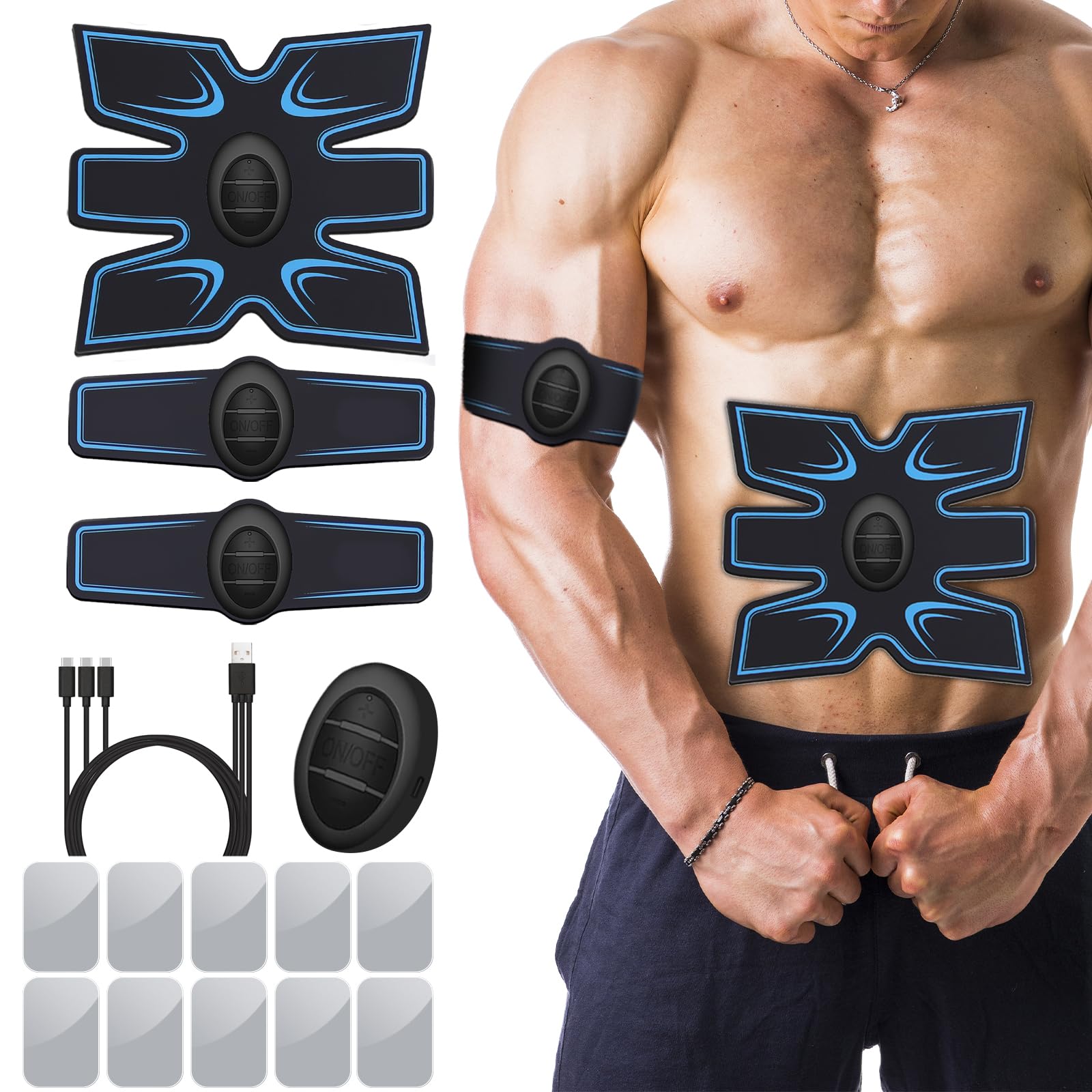 Photo 1 of Tactical x abs Stimulator Abdominal, TENS Unit Electronic Muscle Stimulator for Muscle Growth, Vital Flex Core Ab Stimulator Military Grade for Abdomen/Arm/Leg Toner, Home Gym Device Women Men