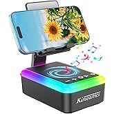 Kingamei Gift for Women & Men | 3-in-1 Bluetooth Speaker, Cell Phone Stand & Portable Wireless Lanyard with Light | Unique Birthday Gift for Dad, Mom, Husband | Cool Tech Gadget