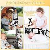 URMYWO Newborn High Contrast Baby Book Black and White Sensory Toys 0-12M view 6
