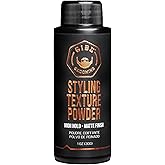 GIBS Grooming - Styling Texture Powder for Men and Women - High Hold - Matte Finish - All Hair Types - Texture, Volume, Grip - Silica - Sandalwood - Hair Styling Products - Travel Size - 1 oz (30g)