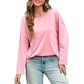 Cicy Bell Womens Oversized Long Sleeve T Shirts Casual Crewneck Trendy Tunic Tops 2025 Loose Fit Basic Tees