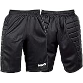 Reusch Padded Cotton Bowl Shorts for Men – Adult Large Black | Soccer Goalkeeper Protective Shorts | Athletic Sportswear
