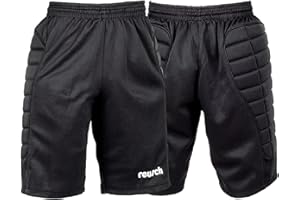 Reusch Padded Cotton Bowl Shorts for Men – Adult Large Black | Soccer Goalkeeper Protective Shorts | Athletic Sportswear