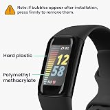 kwmobile Fitbit Charge 5 Screen Protector 2x Anti-Fingerprint Smart Watch Film view 5