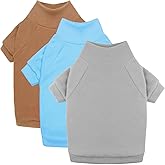 3 Pack Dog Sweaters for Large Dogs, Fleece Dog Sweater Large Pet Clothes Turtleneck Soft Warm Pet Sweatshirt Boy Girl(Gray+Blue+Coffee,L)