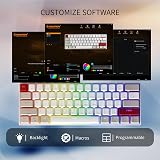 NEW MEN GM610 Wireless 60% Mechanical Keyboard Brown Switches USB-C Bluetooth view 6
