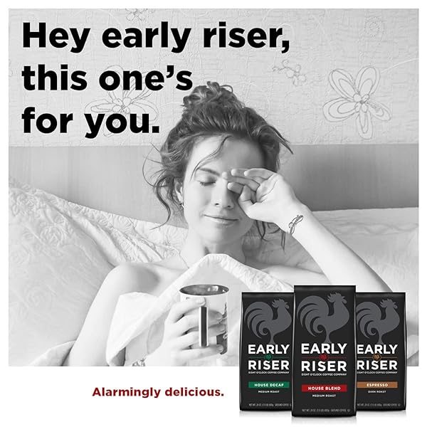 EIGHT O’CLOCK COFFEE EARLY RISER HOUSE DECAF GROUND COFFEE, 1.4 POUND (PACK OF 1)