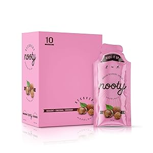 Nooty Hazelnut Butter Squeeze to Go Packets, Healthy Protein Recovery Snack, Gluten-Free, Non-GMO – Nut Butter Spread Pouches, Sustained Energy for Active People, 1.9oz ea.(Box of 10)