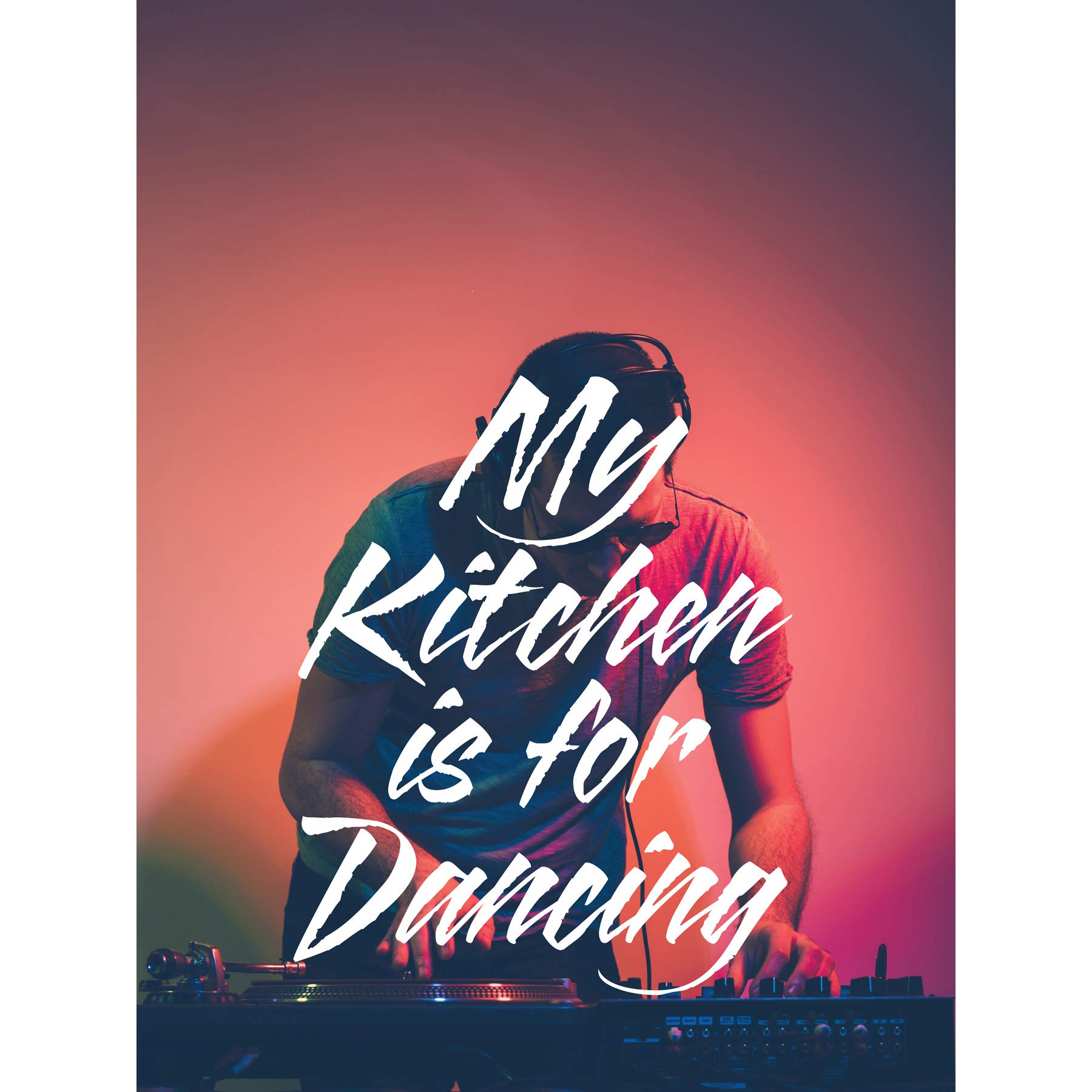 My Kitchen Dancing DJ Large Canvas Wall Art Print