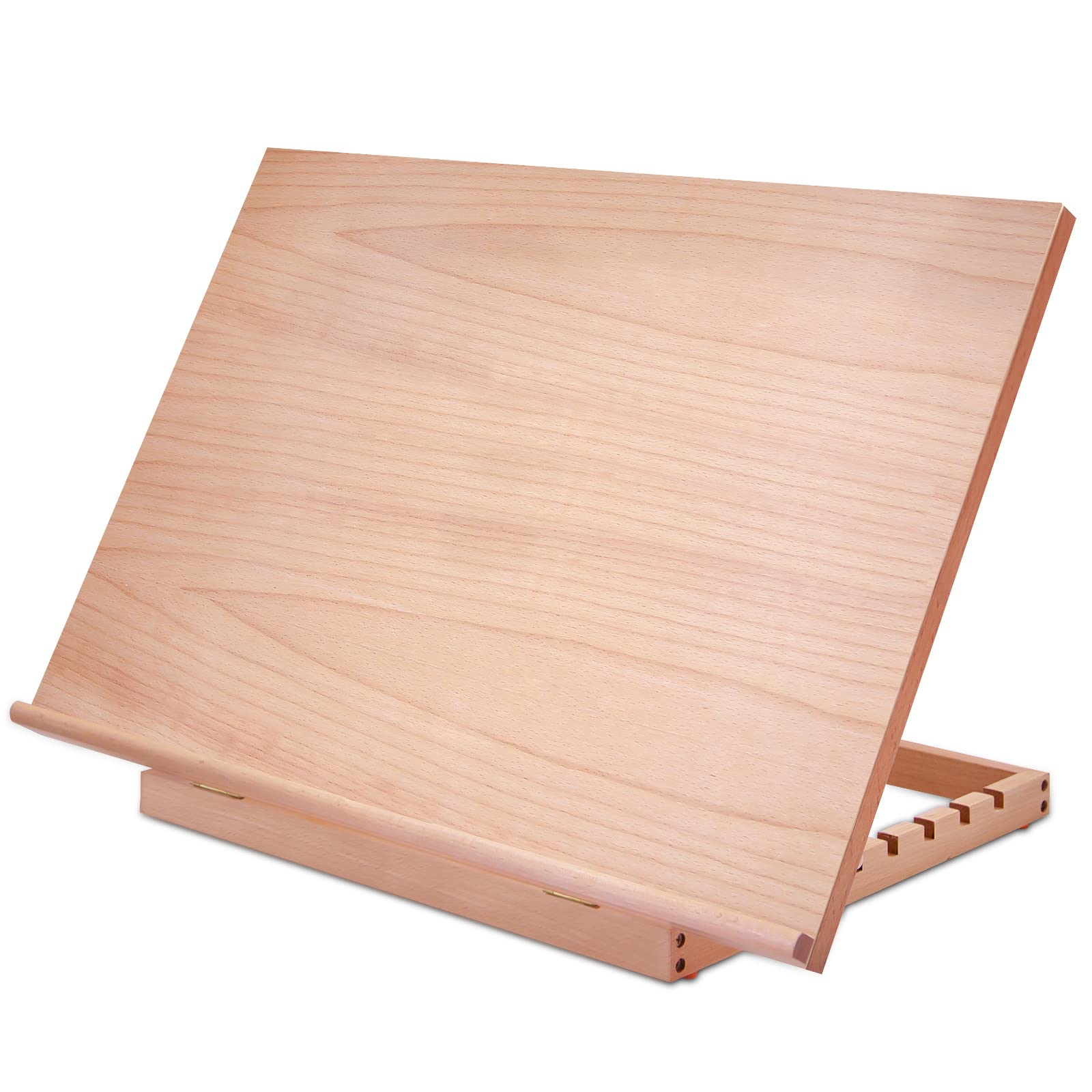 Photo 1 of Large Artist Drawing & Sketching Board, 6-Position Adjustable Wood Drafting Table Easel, 24.8" L x 16.5" W (A2) Art Easel for Artist, Beginners, Students