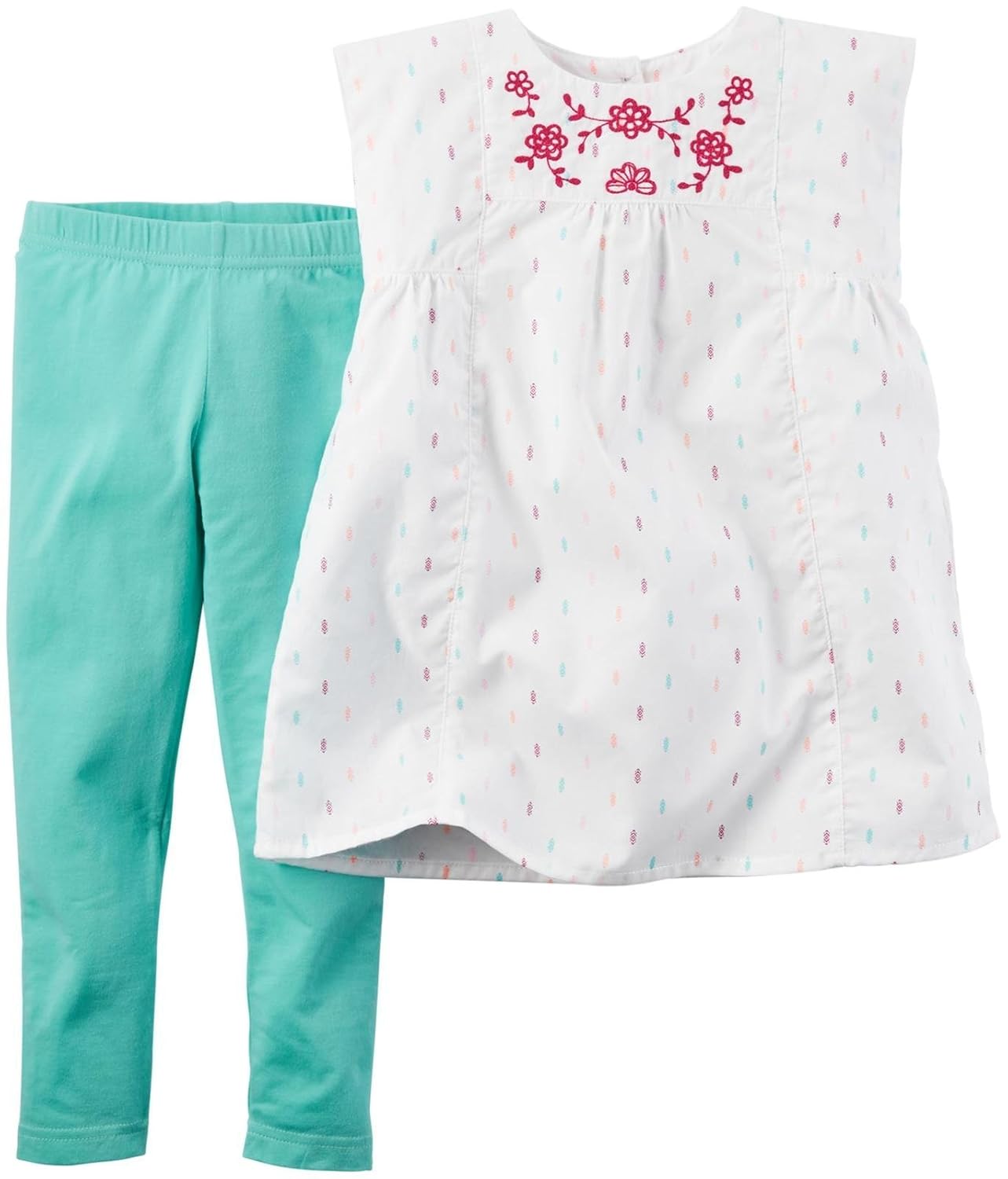 綿95 カーターズ 2t レギンス 93 2 Piece Carter S B01b8fax02 Set Legging Cm 2点セット ポリウレタン5 トップス 刺繍付き ノースリーブ Top キッズ子供服 綿100 ロングパンツ 10 Off Deuber De