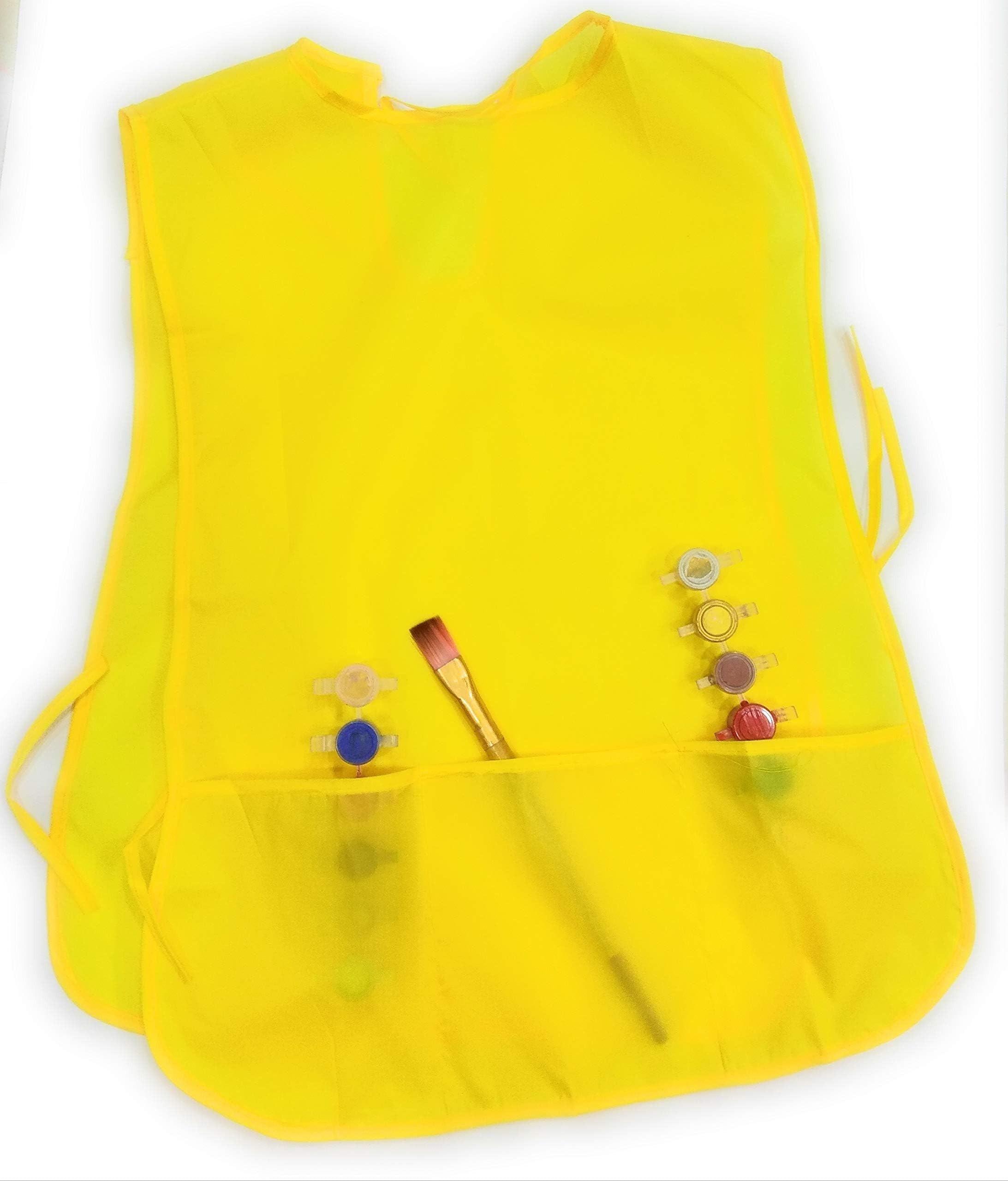 Aprons for Kids Used During Art and Craft (Multi-Color) 17inches length (Small) with 3 Pockets