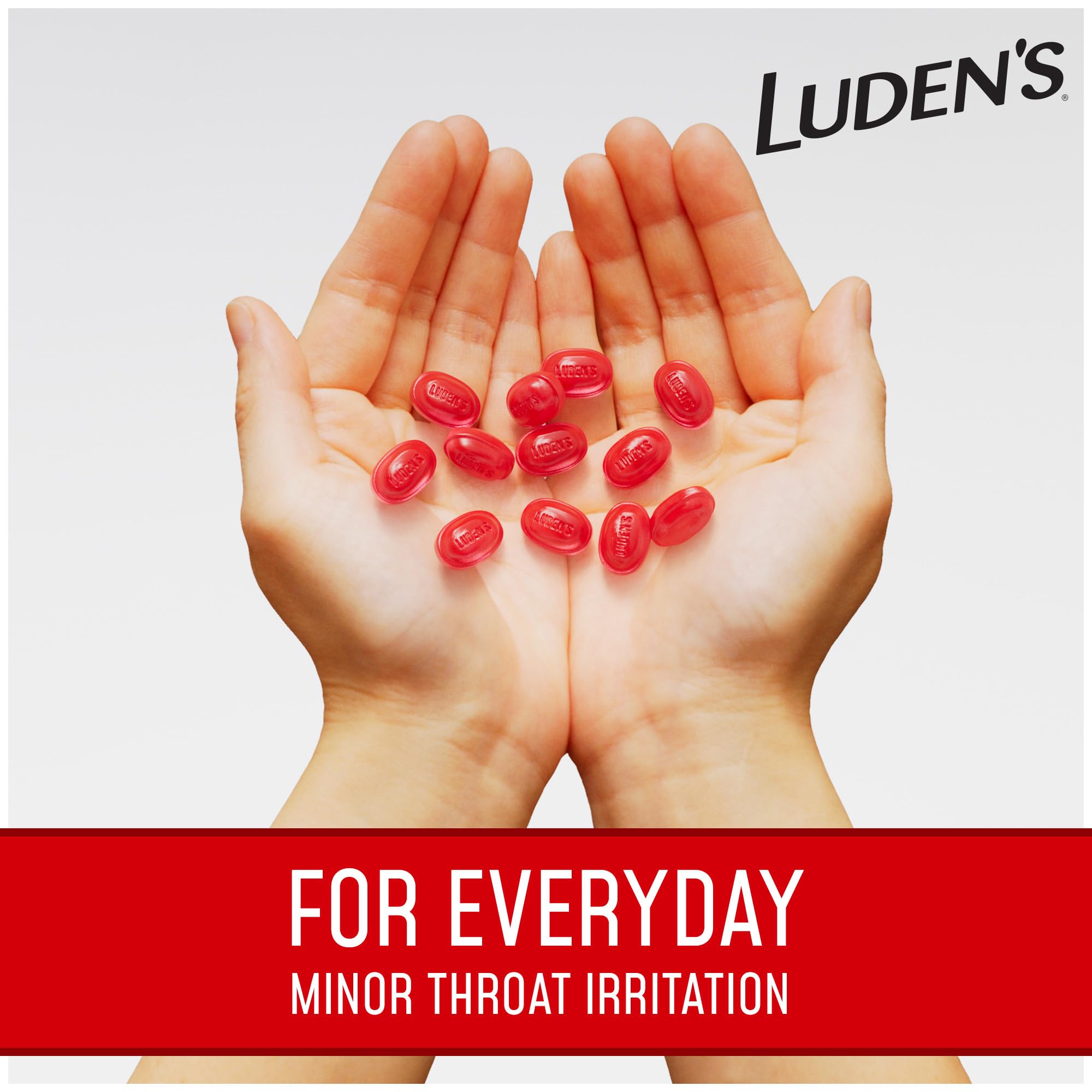 Luden's Sore Throat Drops, For Minor Sore Throat Relief, Wild Cherry, 30 Count, 12 Pk