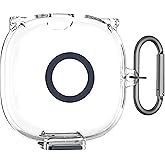 Geiomoo TPU Case for SHOKZ OpenFit 2 T920, Soft Flexible Scratch Resistant Protective Cover with Carabiner (Clear)