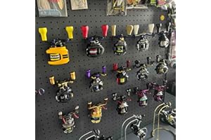 Tcakelox Baitcasting Fishing Reel Holder Reel Storage Holder Fishing Reel Wall Mount Rack (Baitcasting, 6)