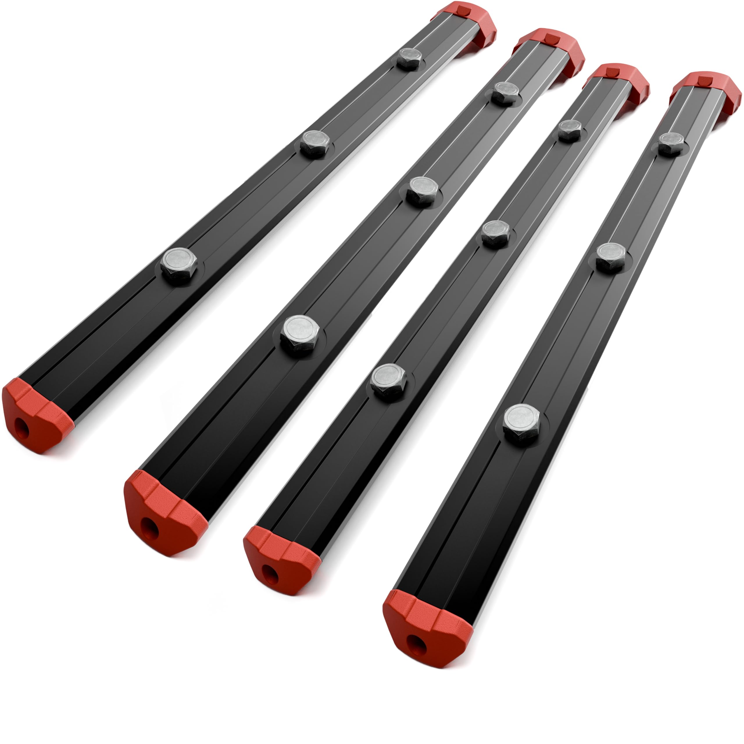 Photo 1 of Alpha Engineered Threaded Rails Compatible with Milwaukee Packout Toolbox with Drawers, Includes End Caps, Milwaukee Packout Rail, 13.5” (345mm) - Black