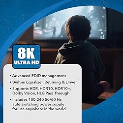 OREI 8K HDMI Splitter 1 in 4 Out, 1 x 4