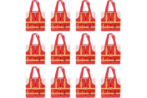 CAXUSD 12pcs Fire Truck Party Favor Bags, Treat Goodie Bag for Fire Safety Awareness Events, Candy Treat Paper Pouch for Fire