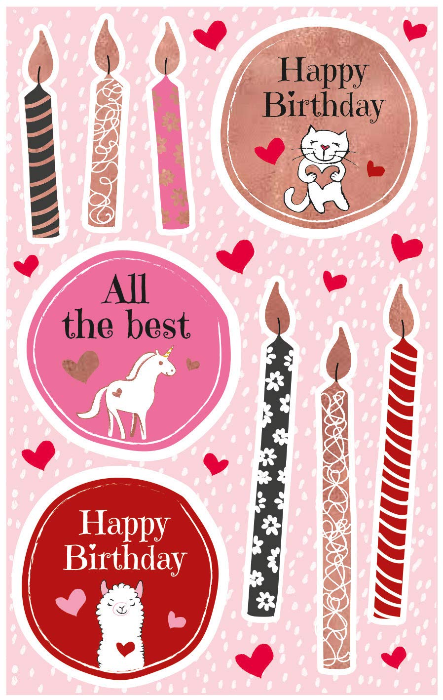 Avery Zweckform 19 Decorative Stickers Happy Birthday (Stickers, Birthday, Gifts, Cards, Party, Congratulations), Art. 57076