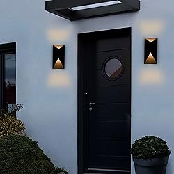Laplusbelle LED Outdoor Wall Lights, Modern Black