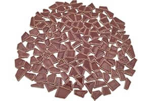 ESWENY 200g Ceramic Mosaic Tiles for Crafts,Irregular Stained Ceramic 0.2"x0.8" Porcelain Mosaic Tiles for Home Decoration (Coffee)