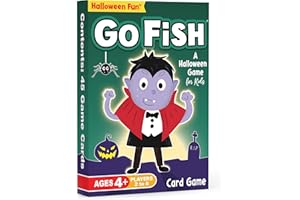 ARIZONA GAMECO Halloween Fun Go Fish, a Family Game for Kids Ages 4 and Up - Play Go Fish, Old Maid and Slap Jack Using The Same Deck
