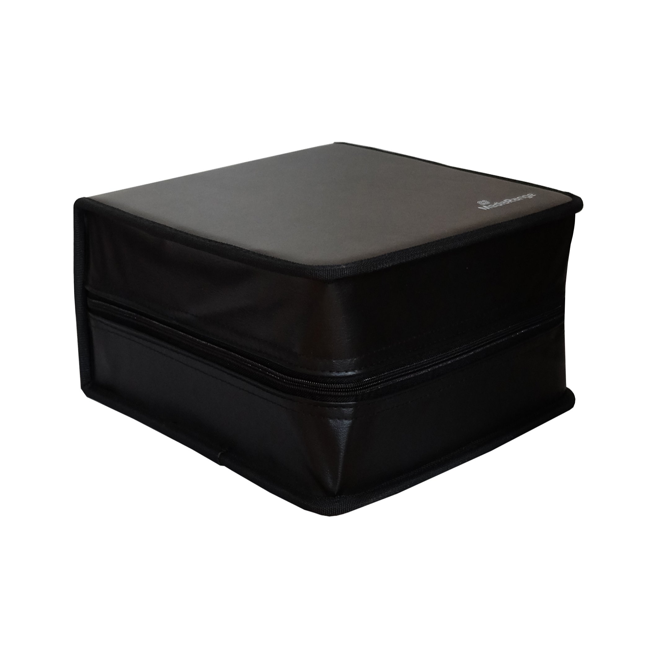 MediaRange 500 Disc Archive Folder Faux Leather Black