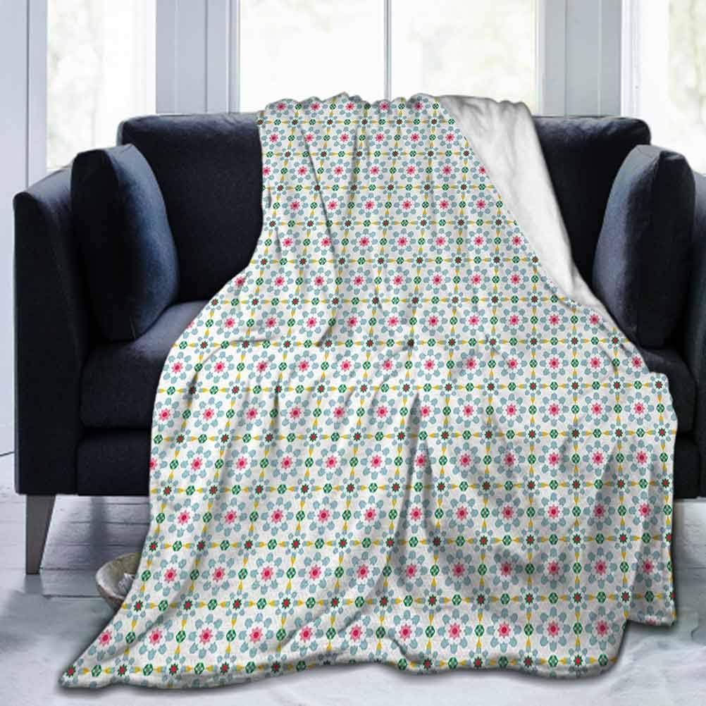 Solid throw blanket 50x60in (Colorful) Soft Warm printed