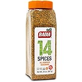 Badia 14 Spices Salt-Free All Purpose Seasoning, 20 oz - Savory Blend of Garlic, Onion, Herbs, Spices & Peppers
