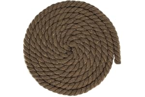 West Coast Paracord Twisted 3 Strand Natural Cotton Rope Artisan Cord – 1/4, 1/2, 5/8, 3/4 and 1 Inch Diameters – 10, 25, 50, 100 Feet