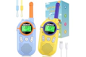 MOICO Toys for 3-12 Year Old Boys Girls,Rechargeable Long Range Walkie Talkies for Kids with 22 Channels,3 4 5 6 7 8 Year Old Kids Gift, Perfect for Outdoor Camping,Hiking,Christmas and Birthday