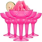 Tioncy 48 Pcs Disposable Plastic Margarita Glasses 12 oz for Mexico Cinco De Mayo Fiesta Taco Party Decorations Martini Glasses Bulk Cocktail Glass for Wedding Mexican Theme Carnivals(Rose Red)