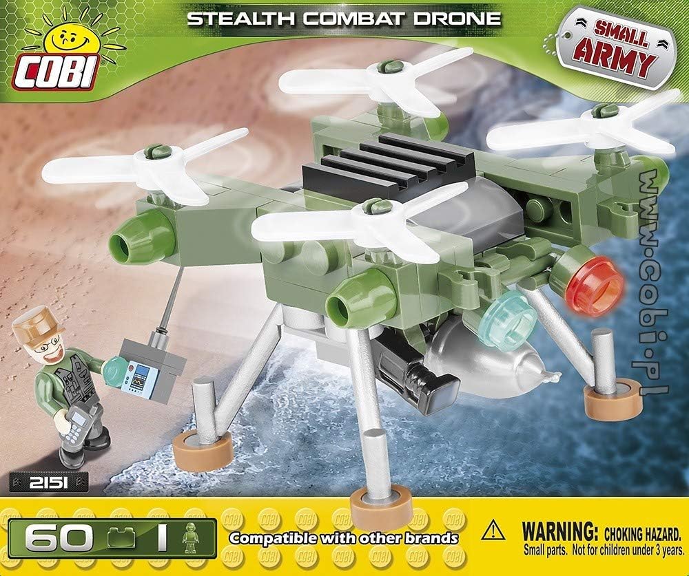 Cobi COB02151 Small Army - Stealth Combat Drone (60 Pcs) Toy, Various