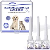 Jkrova Disposable Enema for Dogs & Cats | Rectal Gel Syringe for Constipation Relief | Quickly Softens Stool, Stimulates and Eases Painful Bowel Movements | Pet Enema 6mL (3 Pack)