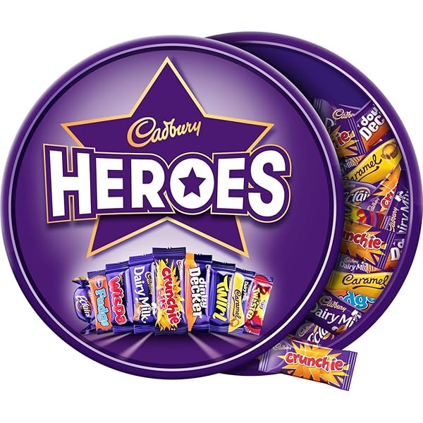CADBURY HEROES ASSORTED CHOCOLATE TUB 550G
