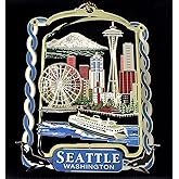 Seattle Washington City Skyline Christmas Ornament