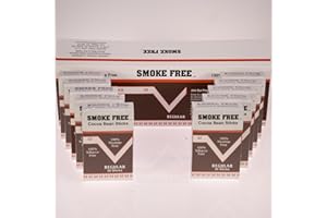 Smoke Free Herbal Cocoa Cigarettes - 10 Packs Regular - 100% Tobacco & Nicotine Free - Non Addictive - Tobacco Substitute - Premium Regular Flavor - 1 Carton (200 Sticks)