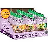 Plum Organics Variety Pack, 12+ Months – Toddler’s Taste Adventure & Sunrise Pack – Mighty 4 & Mighty Morning Organic Fruit & Veggie Pouches – 4 oz Pouch, Pack of 18 (Amazon Exclusive)
