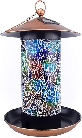 Amazon Com Hpled Garden Stained Glass Mosaic Hanging Wild Bird