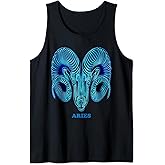 Aries Personality Astrology Zodiac Sign Horoscope Design Tank Top