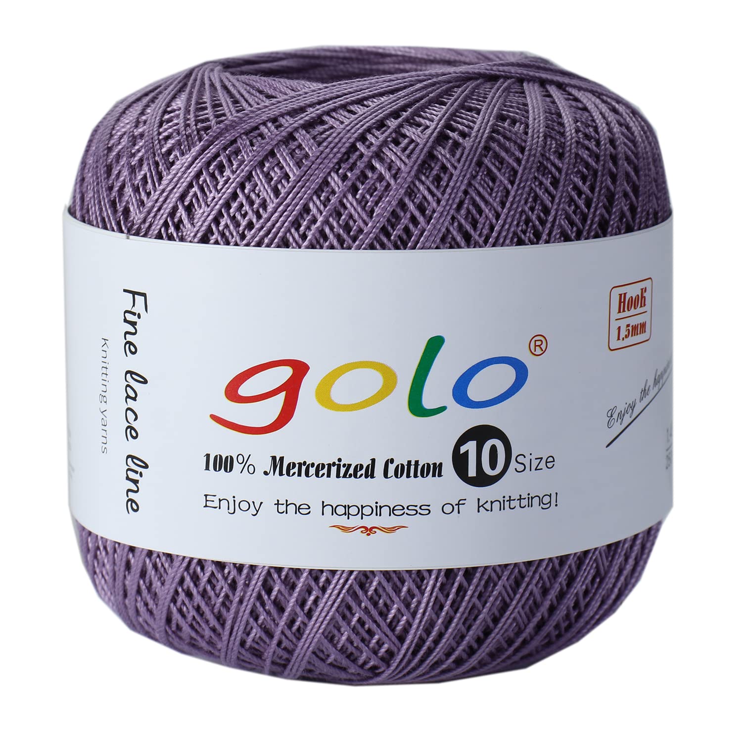 golo Crochet Thread Size 10 Yarn for Hand Knitting Crochet Yarn (Purple-621) — image 1