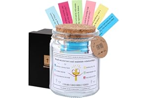 HOOYIYUUX Bible Verses in a Jar, Read Me When Bible Verses Jar for Emotions and Feelings, Christian Gifts for Women, Mothers'Day Gifts for Christian Mom, Daily Motivational Scripture Prayer Hope Jar