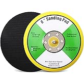 SHININGEYES 1Pcs 6in Hook and Loop Flexible Backing Pad, 6" Sanding Back Pad 5/16" 24 Thread for Air Orbital Sander and Pneumatic Polisher