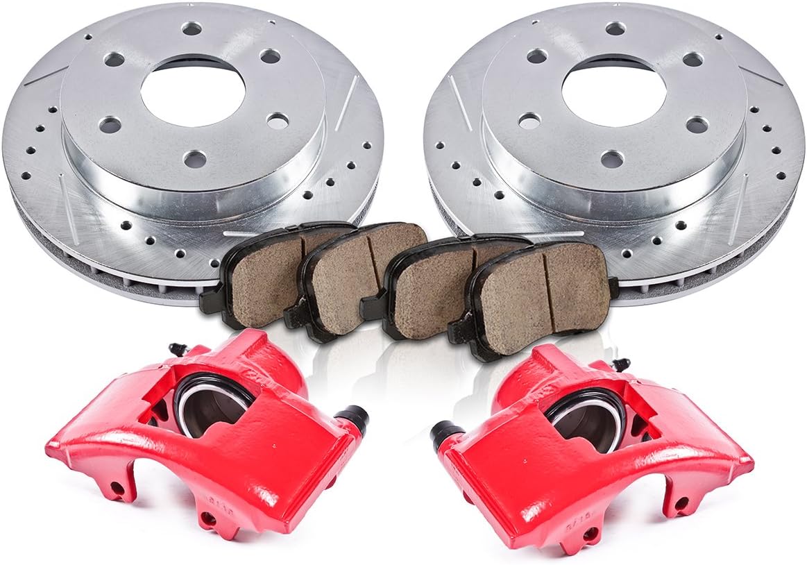 Motors Front Slotted Brake Rotor Pads 1988 1999 GMC Chevy K1500