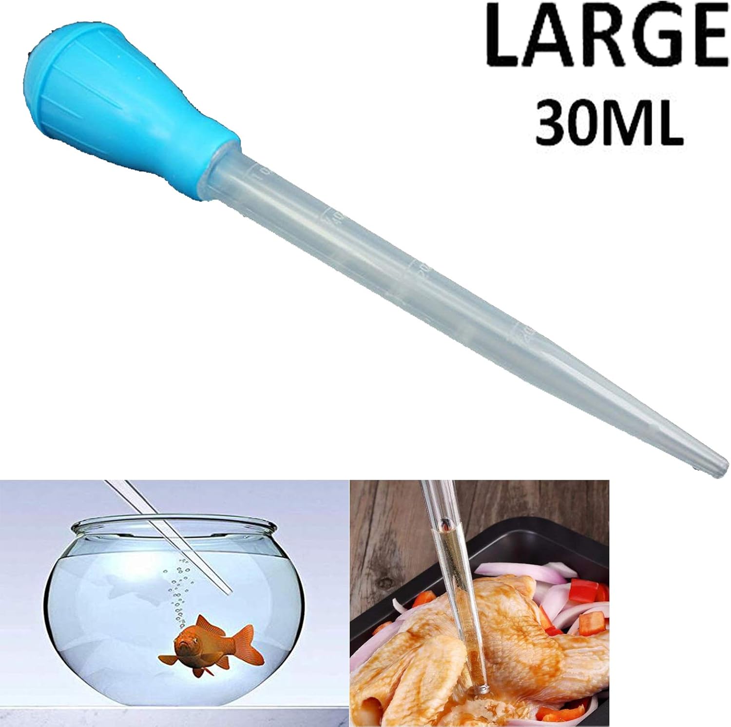 Turkey Baster, Nylon with Silicone Bulb, 30ml Pipettes