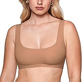 INLYRIC Women's Inbarely Soft Bralettes Scoop Neck Seamless Unlined Comfortable Double Layer Bralette