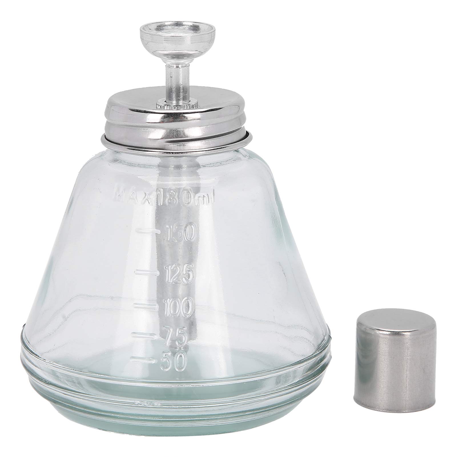 180ml Nail Polish Remover Pump Bottle, Leak Proof Pump Bottles Dispenser Liquid Pump Travel Bottles Nail Polish Water Dispenser Press Type Cosmetic Containers Refillable Bottle (Aluminum Core)