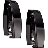 RecPro RV Black Rounded Baggage Door Catch | 2 Pack