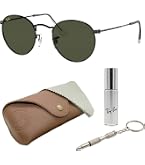 Amazon.com: Ray-Ban RB3447 ROUND METAL Sunglasses with Official
