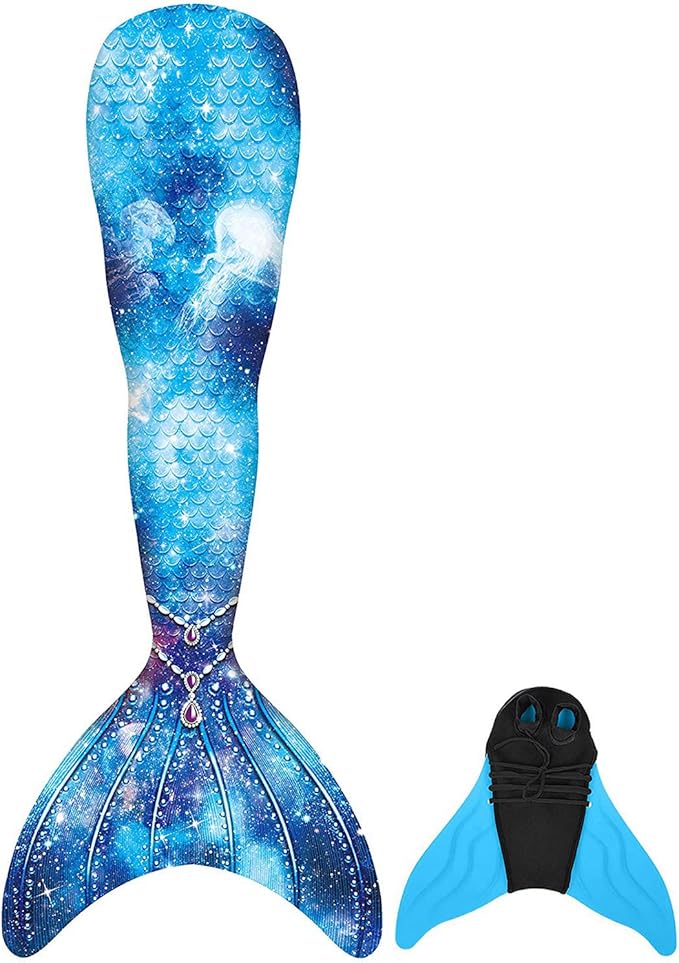 Decool Meerjungfrauenschwanz Zum Schwimmen Mit Verbesserten Flosse Und Schonere Mermaidens Meerjungfrauenschwanz Geeignet Fur Kinder Und Erwachsene Amazon De Bekleidung